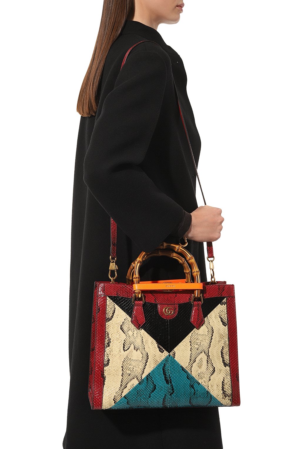 Сумка-тоут diana medium из кожи питона GUCCI, арт. 655658 LU32T, фото 2