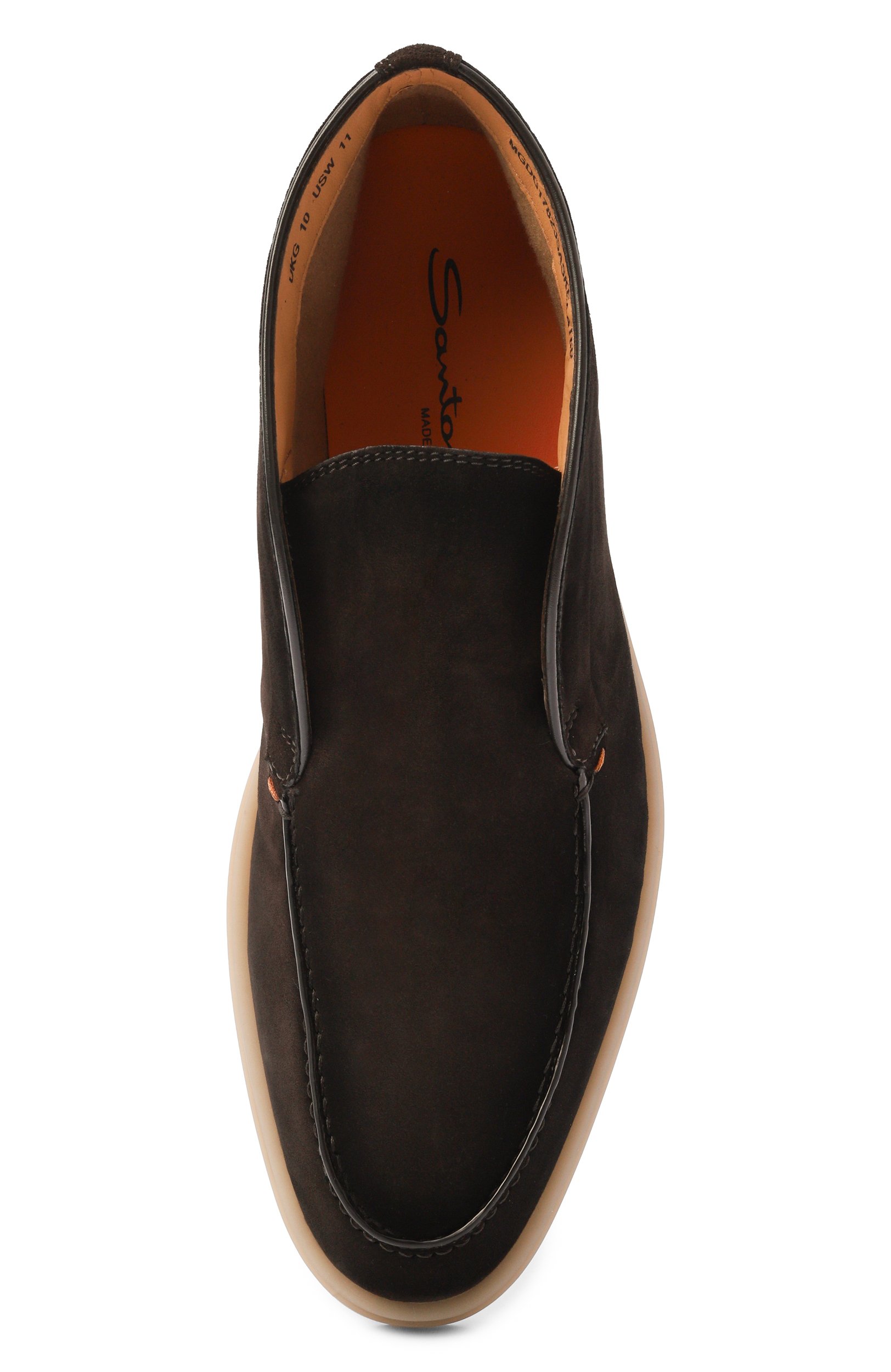 Замшевые ботинки detroit SANTONI темно-коричневого цвета по цене 93150 руб., арт. MGDG17823SASKEAA, фото 5 Замшевые ботинки detroit SANTONI, арт. MGDG17823SASKEAA, фото 5