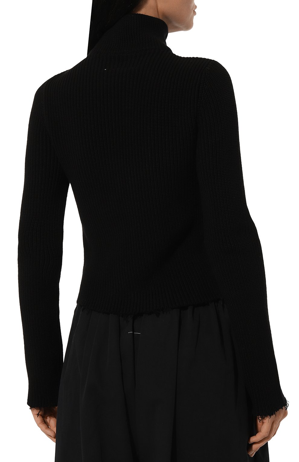 Хлопковый кардиган MM6 черного цвета по цене 78950 руб., арт. S52AM0297/M13039, фото 4 Хлопковый кардиган MM6, арт. S52AM0297/M13039, фото 4