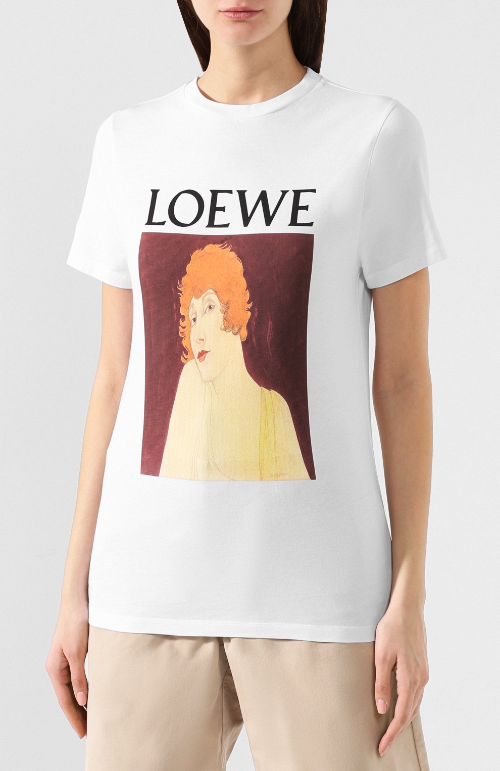 Хлопковая футболка LOEWE, арт. S6199722CR, фото 3