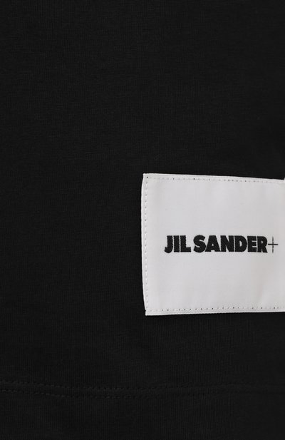 Комплект из трех хлопковых футболок JIL SANDER черного цвета по цене 39550 руб., арт. JPPT706540-WT248808, фото 5 Комплект из трех хлопковых футболок JIL SANDER, арт. JPPT706540-WT248808, фото 5