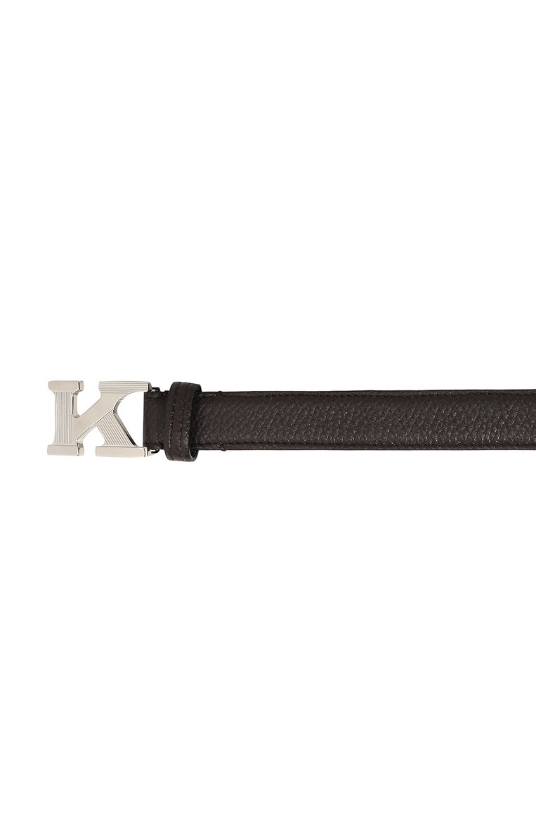 Женский кожаный ремень KITON темно-коричневого цвета, арт. DCKG25PN00126 | Фото 4 (Материал: Натуральная кожа; Материал сплава: Проставлено; Нос: Не проставлено)