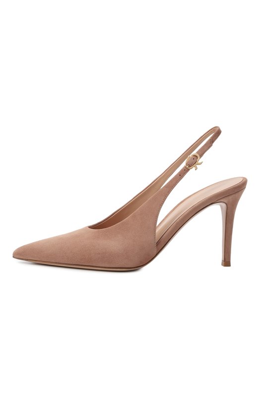Замшевые туфли Robbie Sling 85 Gianvito Rossi G95461.85RIC.CAMPRAL Бежевый  G95461.85RIC.CAMPRAL Фото 4