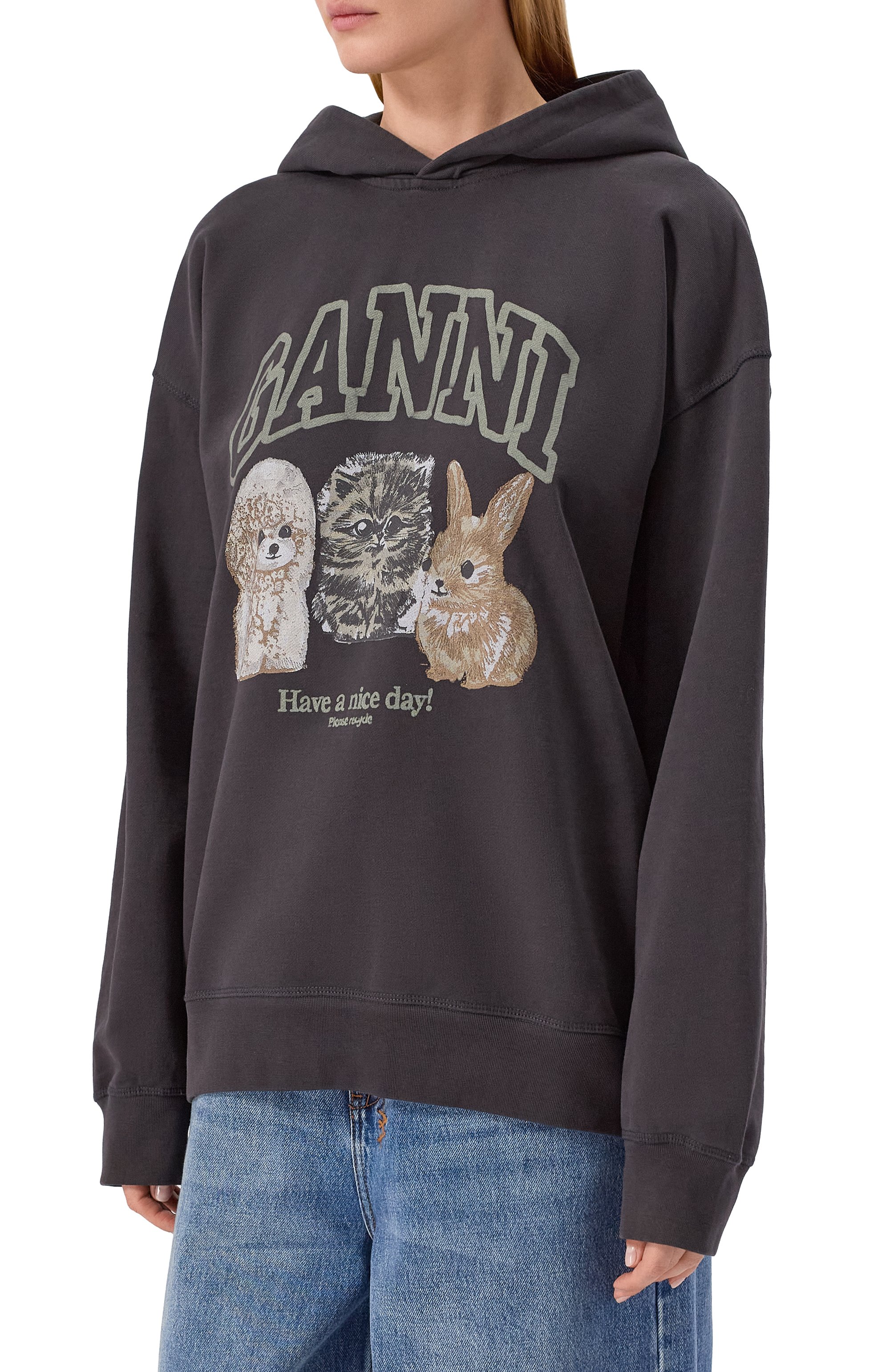 Хлопковое худи GANNI, арт. T4270, фото 3