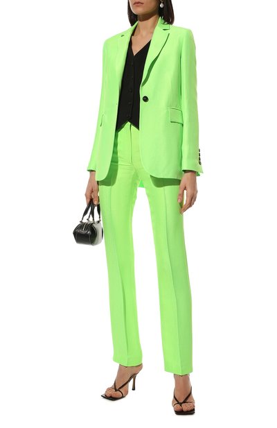 Жакет из вискозы MSGM салатового цвета по цене 65850 руб., арт. 3241MDG12 227103, фото 2 Жакет из вискозы MSGM, арт. 3241MDG12 227103, фото 2