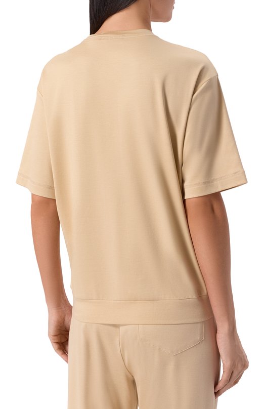 Футболка из шелка и хлопка MVST M25.2MW.H403/44627 Бежевый  M25.2MW.H403/44627 Фото 4