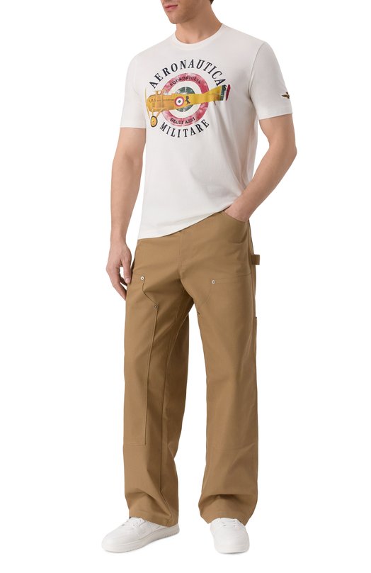 Хлопковая футболка Aeronautica Militare 251TS2414J641 Белый  251TS2414J641 Фото 2