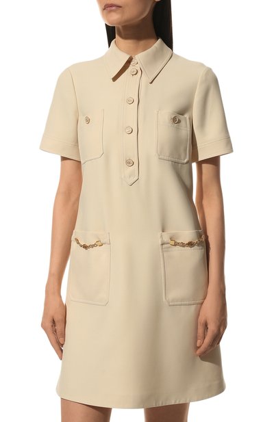 Платье из шелка и шерсти GUCCI, арт. 661672/ZAD88, фото 3