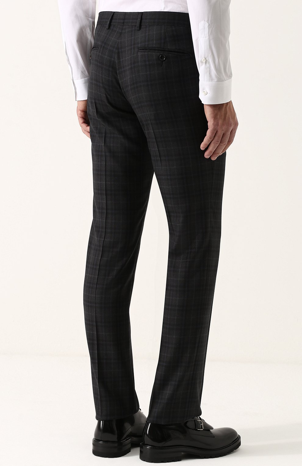 Шерстяной костюм в клетку с пиджаком на двух пуговицах GUCCI, арт. 473218/Z6874, фото 5