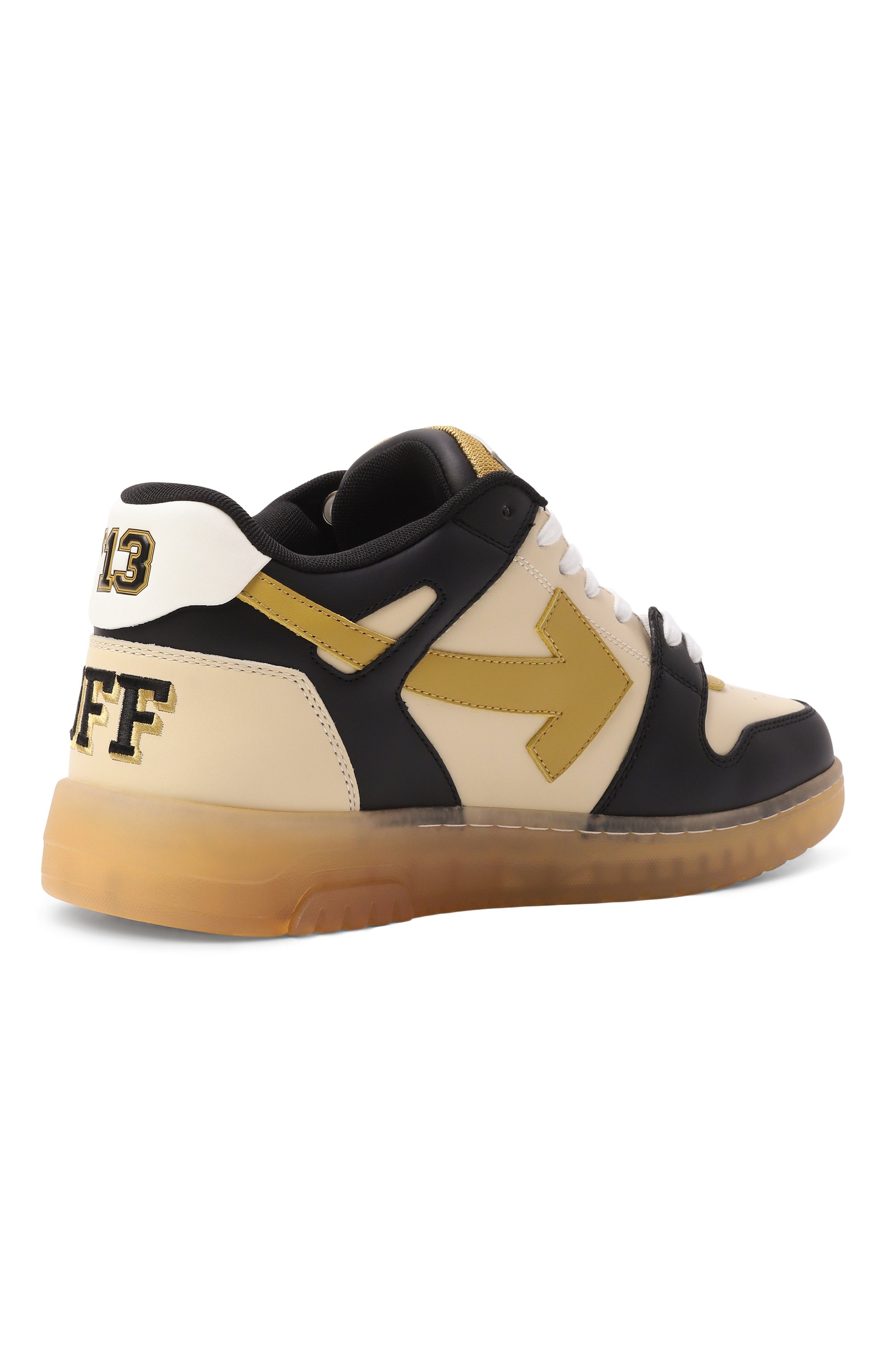 Комбинированные кеды out of office OFF-WHITE, арт. 0MIA189F25LEA00C, фото 5