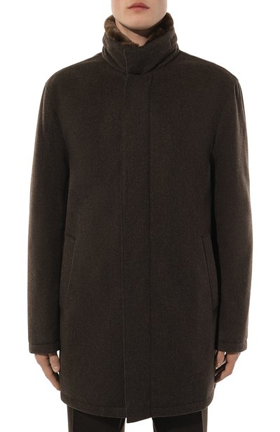 Шерстяная куртка с отделкой из бобра ANDREA CAMPAGNA, арт. C0NN0R/052592CQ_SET, фото 3