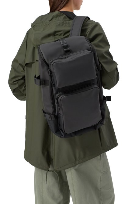 Женский рюкзак trail cargo RAINS черного цвета, арт. RA14330 | Фото 2 (Материал сплава: Проставлено; Размер: medium; Материал: Текстиль; Драгоценные камни: Проставлено)