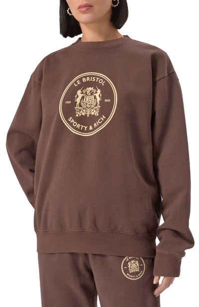 Хлопковый свитшот sporty & rich x le bristol paris SPORTY AND RICH, арт. ST071517618BR03, фото 3