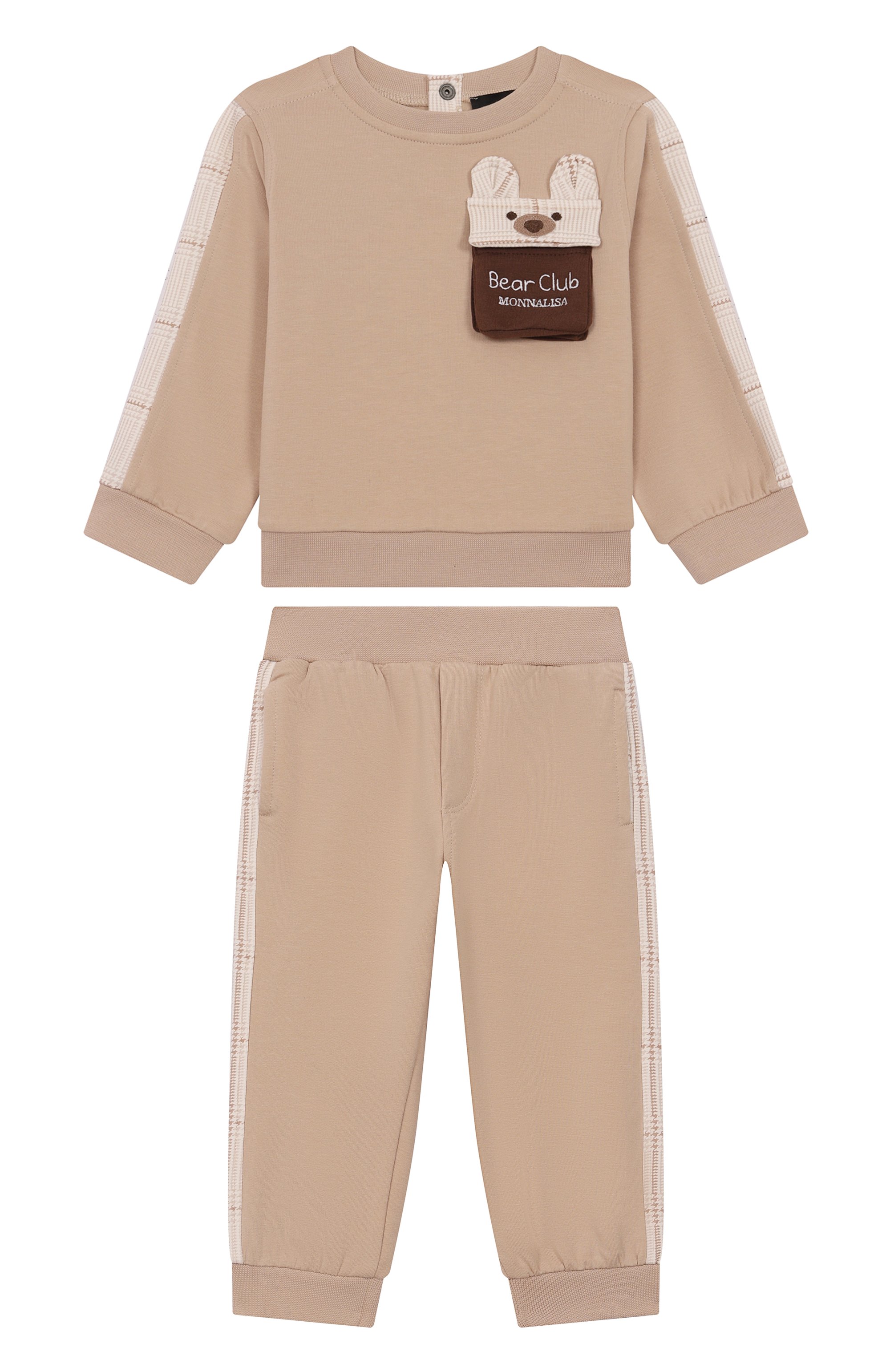 Хлопковый комплект из толстовки и брюк MONNALISA, арт. 28F500, фото 1