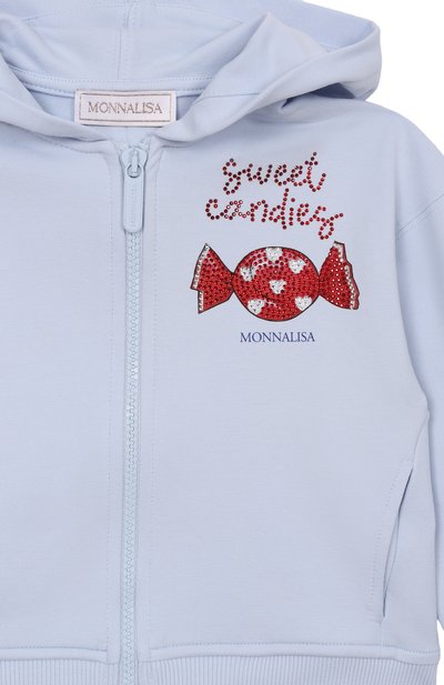 Хлопковая толстовка MONNALISA, арт. 19G803, фото 3
