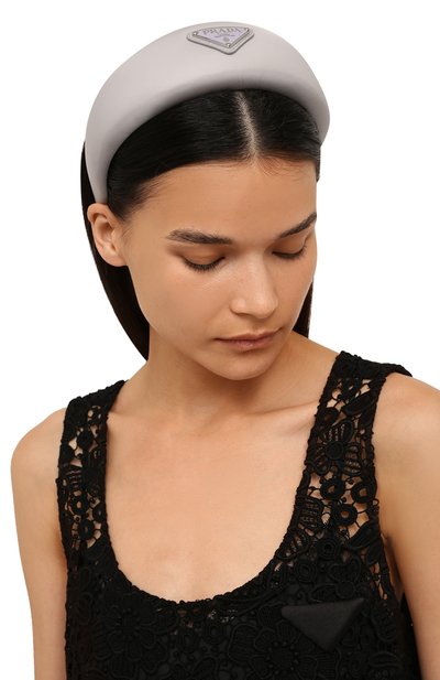 Ободок для волос PRADA сиреневого цвета по цене 44000 руб., арт. 1IH016-2DMI-F0230, фото 2 Ободок для волос PRADA, арт. 1IH016-2DMI-F0230, фото 2