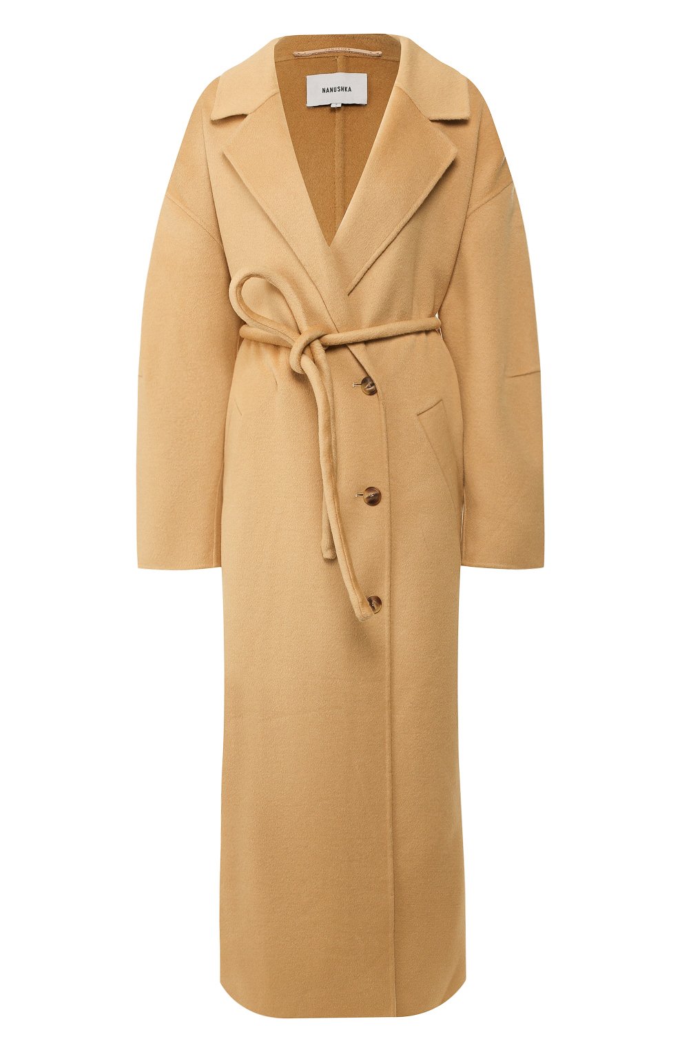 Пальто из смеси шерсти и шелка NANUSHKA, арт. L0ANE_CASHEW_D0UBLE SILK W00L BLEND, фото 1