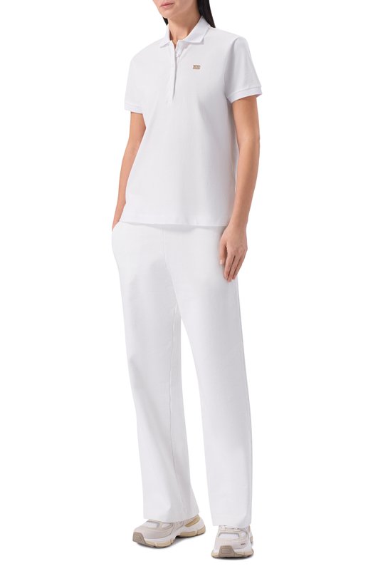 Хлопковое поло EA7 7W000030/AF12450 Белый  7W000030/AF12450 Фото 2