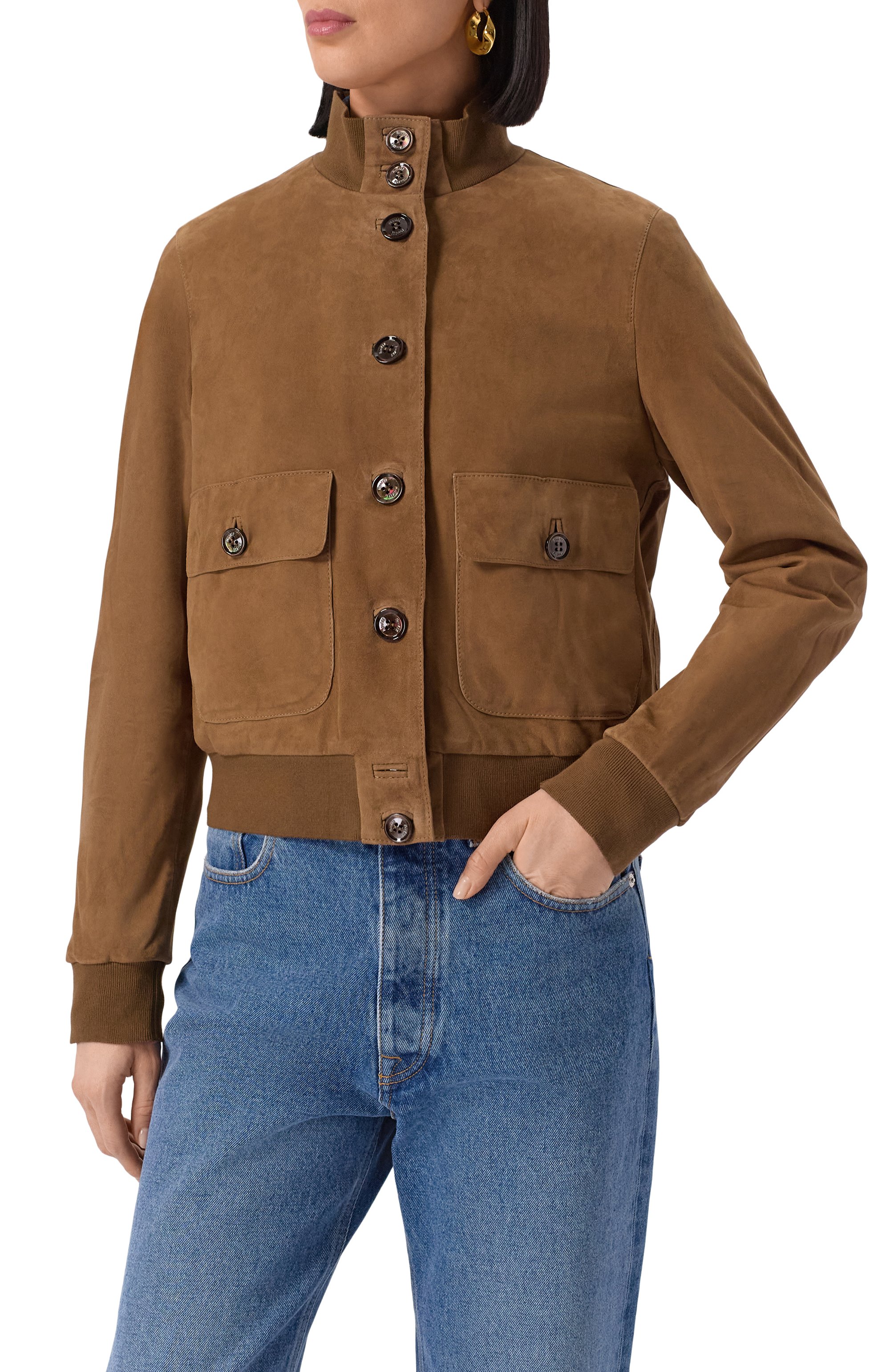 Замшевый бомбер MOORER, арт. NATIZZA-UR, фото 3