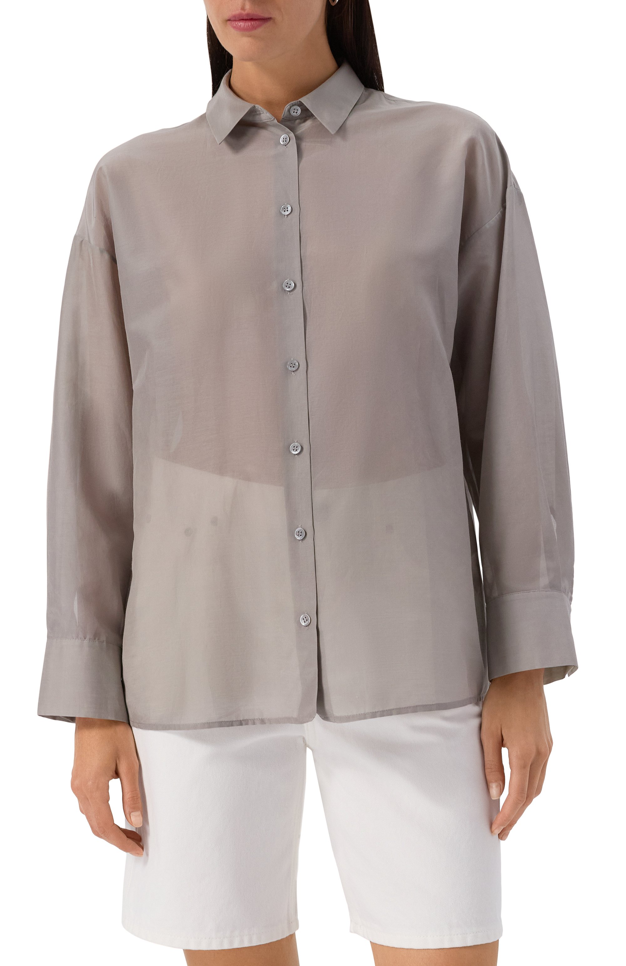 Рубашка из хлопка и шелка 12 STOREEZ, арт. 130612, фото 3