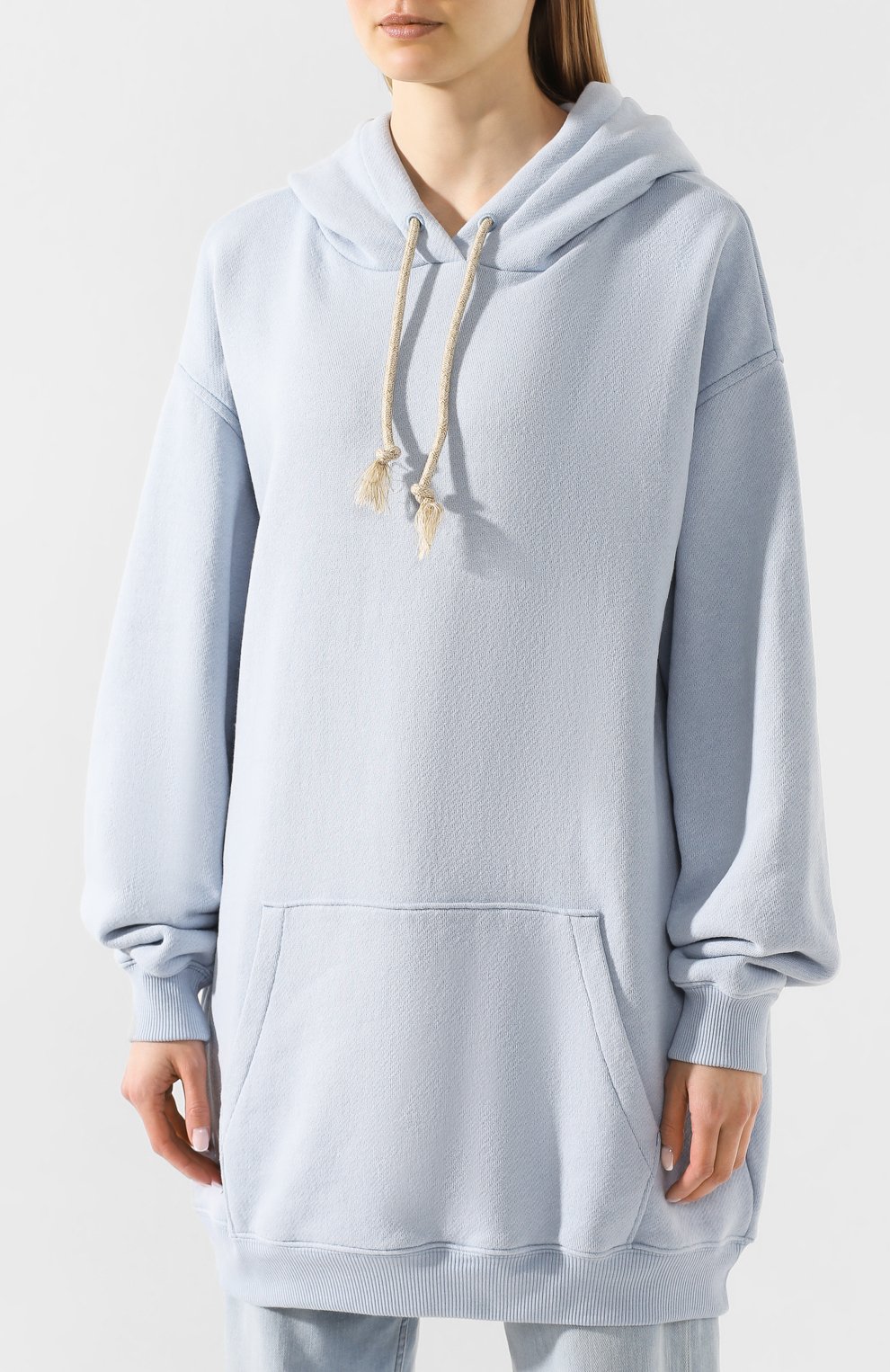 Хлопковое худи ACNE STUDIOS голубого цвета по цене 43500 руб., арт. AI0044/W, фото 3 Хлопковое худи ACNE STUDIOS, арт. AI0044/W, фото 3