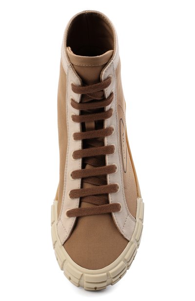 Текстильные кеды PRADA бежевого цвета по цене 86000 руб., арт. 2TG158-89C-F0ZYR, фото 5 Текстильные кеды PRADA, арт. 2TG158-89C-F0ZYR, фото 5