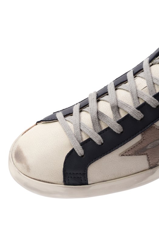 Кожаные кеды Super-Star Golden Goose Deluxe Brand GMF00103.F006902 Белый  GMF00103.F006902 Фото 7