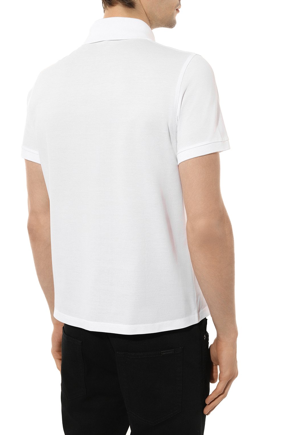 Хлопковое поло SAINT LAURENT, арт. 712300/YB20C, фото 4