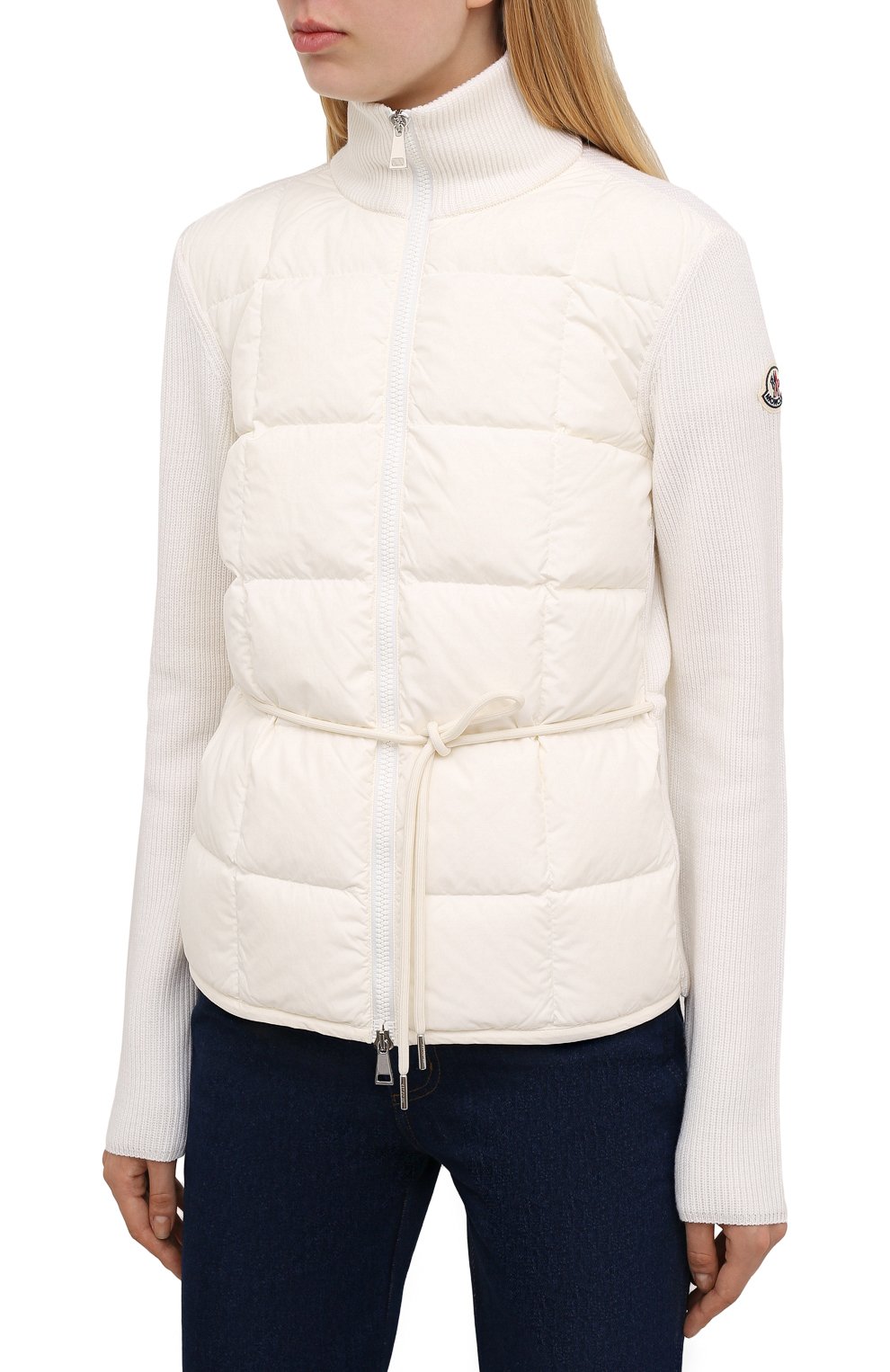 Утепленный кардиган MONCLER кремового цвета по цене 85750 руб., арт. G2-093-9B000-19-M1131, фото 3 Утепленный кардиган MONCLER, арт. G2-093-9B000-19-M1131, фото 3