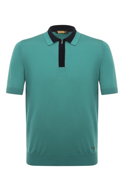 Мужская поло из хлопка и шелка ZILLI, арт. MBZ-PZ002-CLAS1/MC01