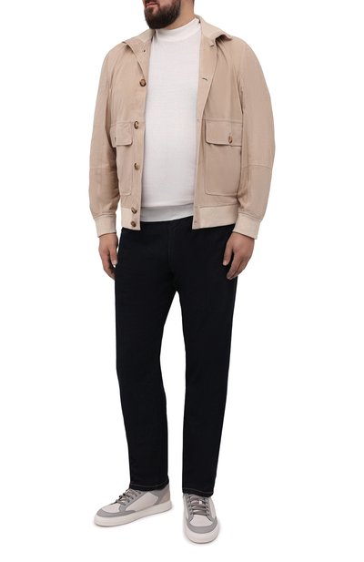 Хлопковый джемпер BRUNELLO CUCINELLI кремового цвета по цене 67600 руб., арт. M2900234W, фото 2 Хлопковый джемпер BRUNELLO CUCINELLI, арт. M2900234W, фото 2