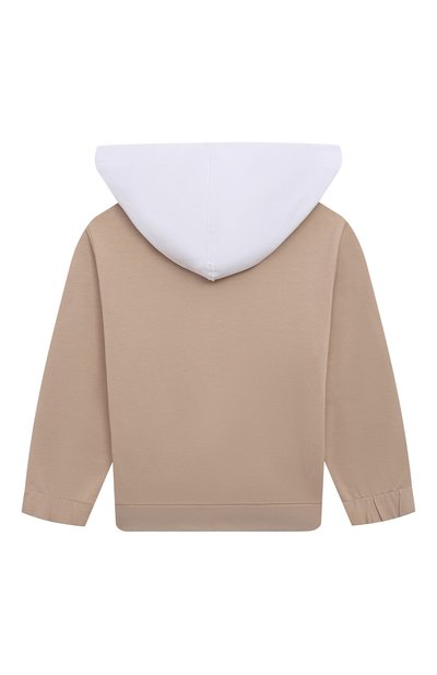 Хлопковая толстовка MONNALISA бежевого цвета по цене 14700 руб., арт. 28C800, фото 2 Хлопковая толстовка MONNALISA, арт. 28C800, фото 2