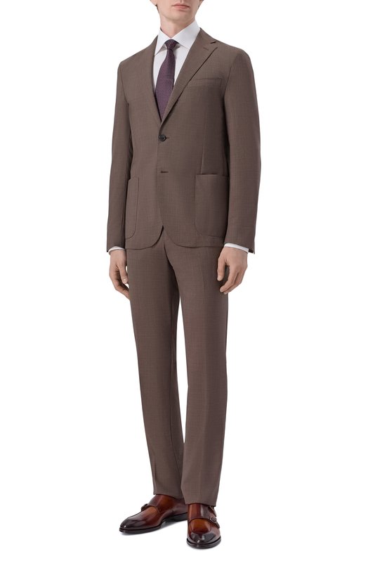 Шерстяной костюм Corneliani 27X007/2718425_SET Коричневый 27X007/2718425_SET