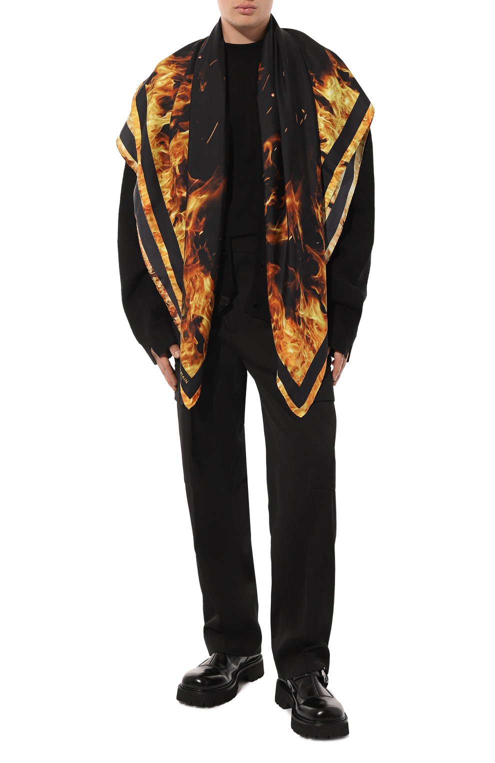 Шелковый платок BALMAIN, арт. AH0XF055SC37, фото 2