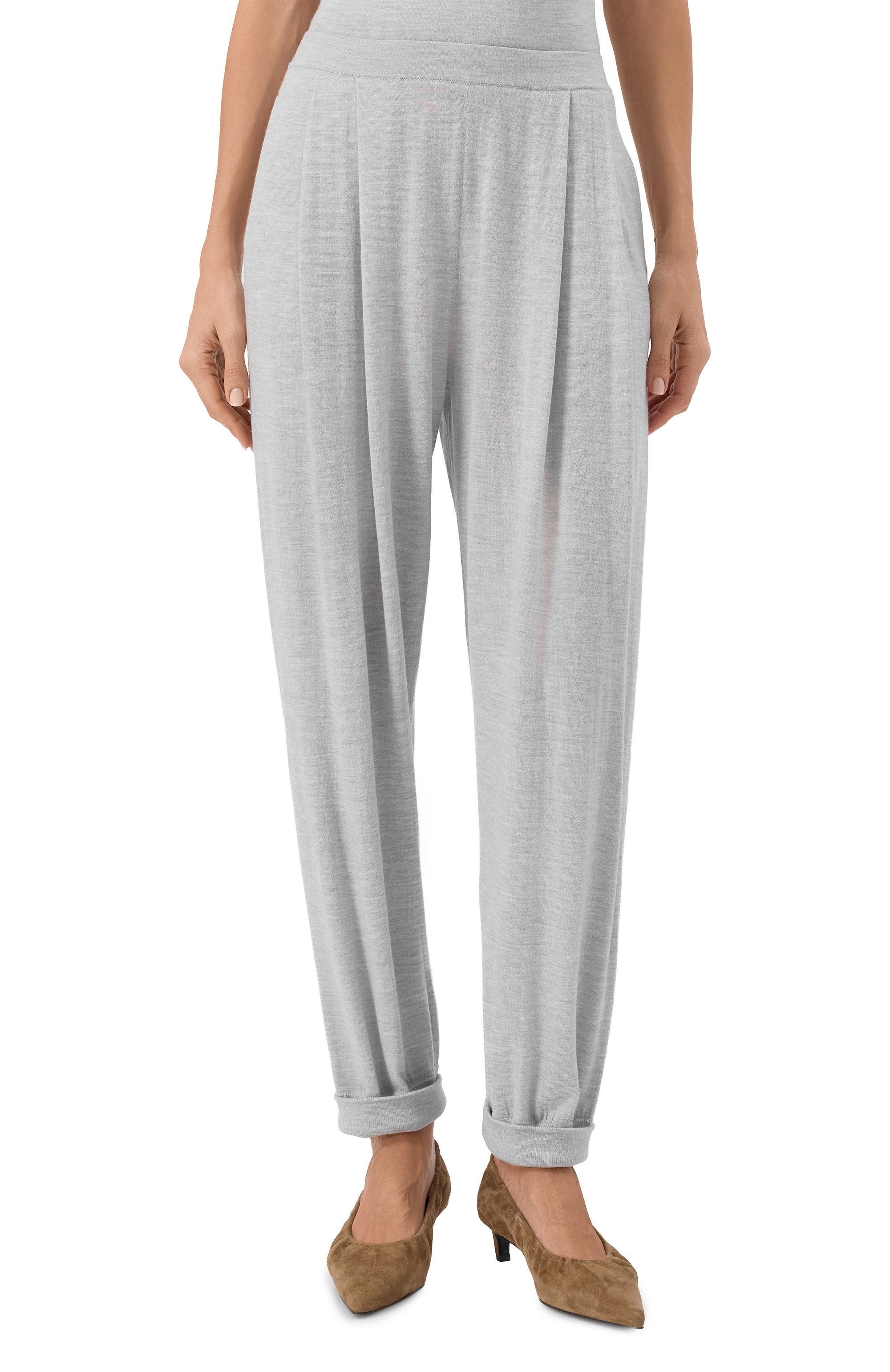 Джоггеры из шерсти и шелка 12 STOREEZ серого цвета по цене 19000 руб., арт. 134015, фото 3 Джоггеры из шерсти и шелка 12 STOREEZ, арт. 134015, фото 3