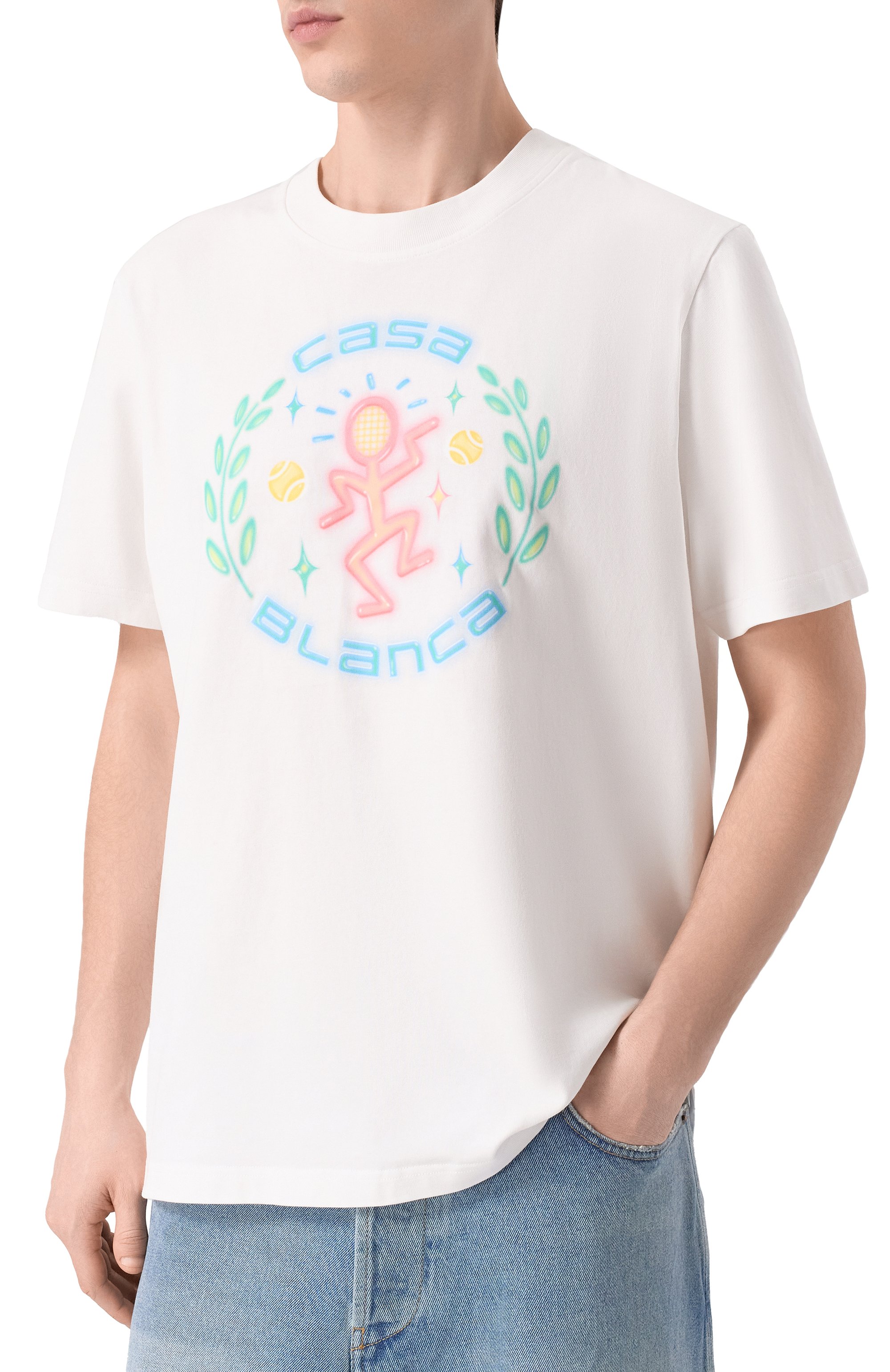 Хлопковая футболка CASABLANCA, арт. M-SP26-JTS-001-11, фото 3