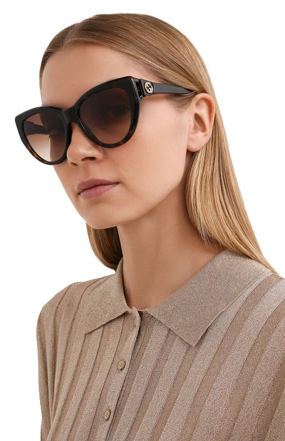 Солнцезащитные очки GUCCI коричневого цвета по цене 34000 руб., арт. GG0877S 002, фото 2 Солнцезащитные очки GUCCI, арт. GG0877S 002, фото 2