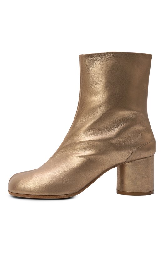 Кожаные ботильоны Tabi Maison Margiela S58WU0246/P7453 Золотой  S58WU0246/P7453 Фото 4