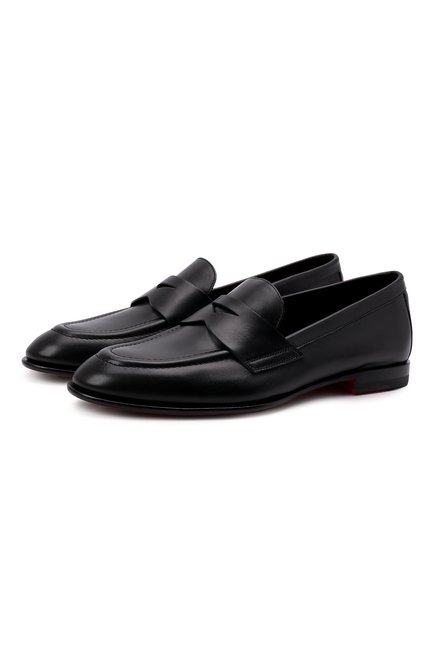 Женские кожаные лоферы SANTONI, арт. WUSF59962HAFSLGAN01