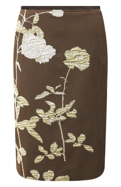 Женская юбка из смеси хлопка и шерсти DRIES VAN NOTEN, арт. 192-30851-8363