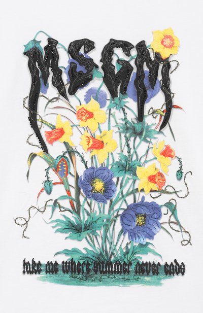 Хлопковая футболка MSGM KIDS, арт. S6MSJGTH204, фото 3