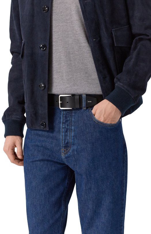 Кожаный ремень BOSS 50558731 Чёрный  50558731 Фото 2