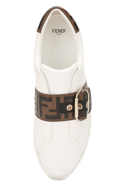Кожаные кеды FENDI белого цвета по цене 79950 руб., арт. 8E6734 A83J, фото 5 Кожаные кеды FENDI, арт. 8E6734 A83J, фото 5