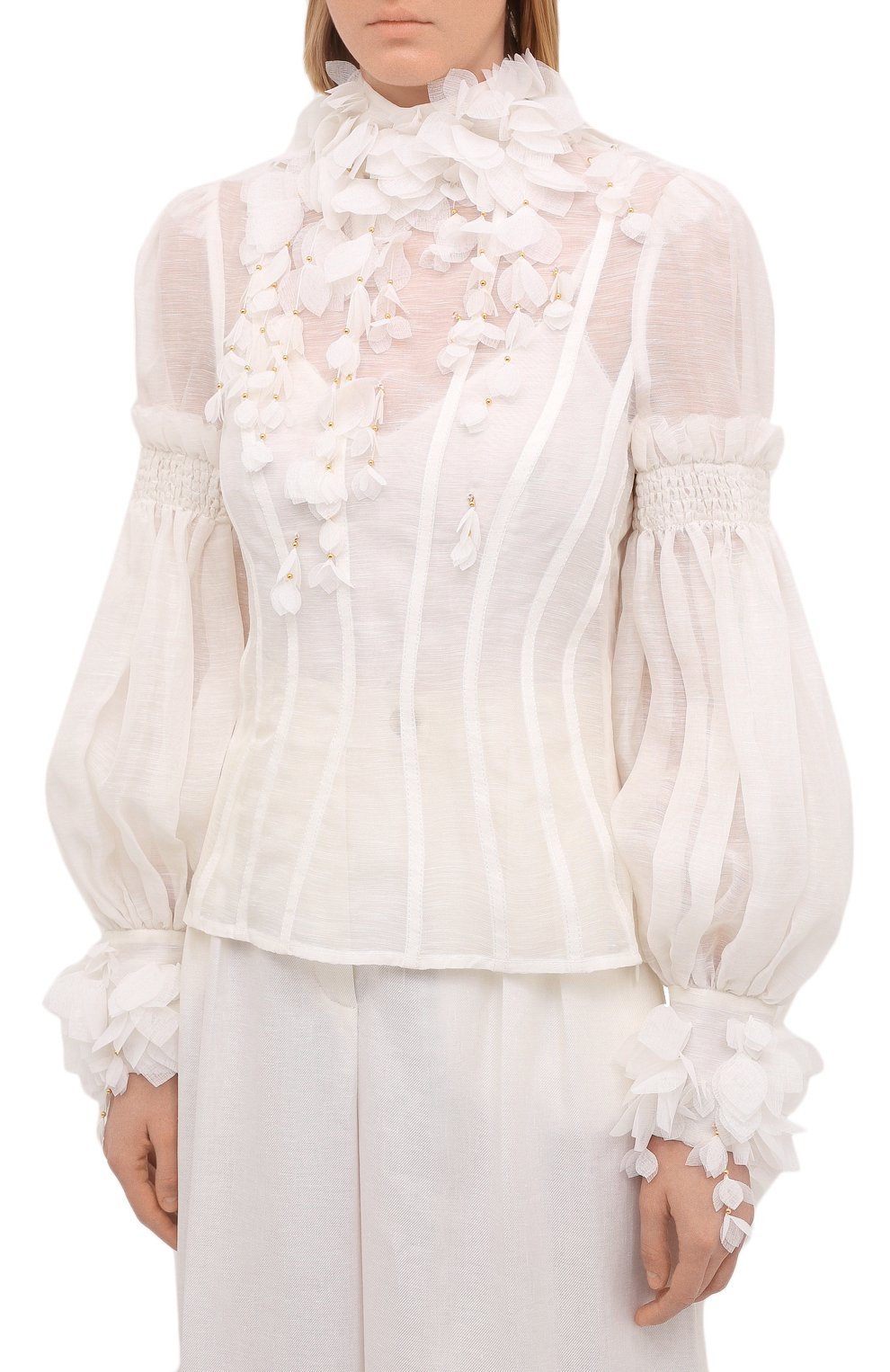 Блузка из льна и шелка ZIMMERMANN, арт. 1337TB0T, фото 3