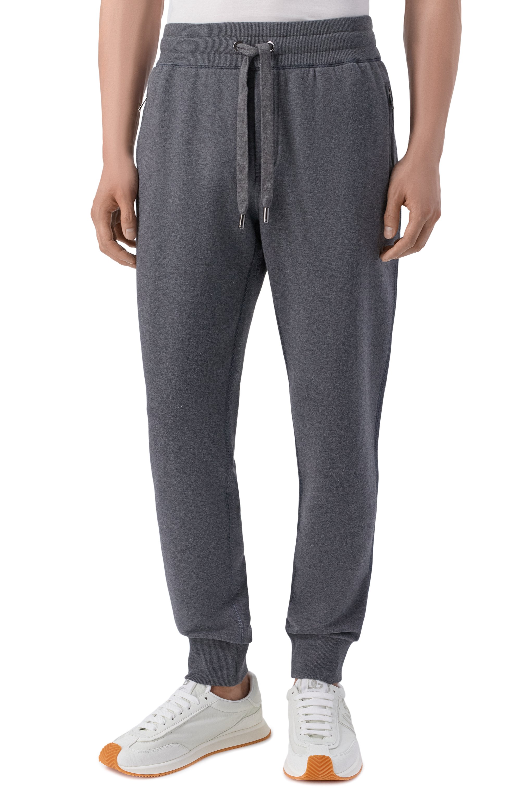 Хлопковые джоггеры DOLCE & GABBANA серого цвета по цене 78450 руб., арт. GVXQHT/G7P1C, фото 3 Хлопковые джоггеры DOLCE & GABBANA, арт. GVXQHT/G7P1C, фото 3