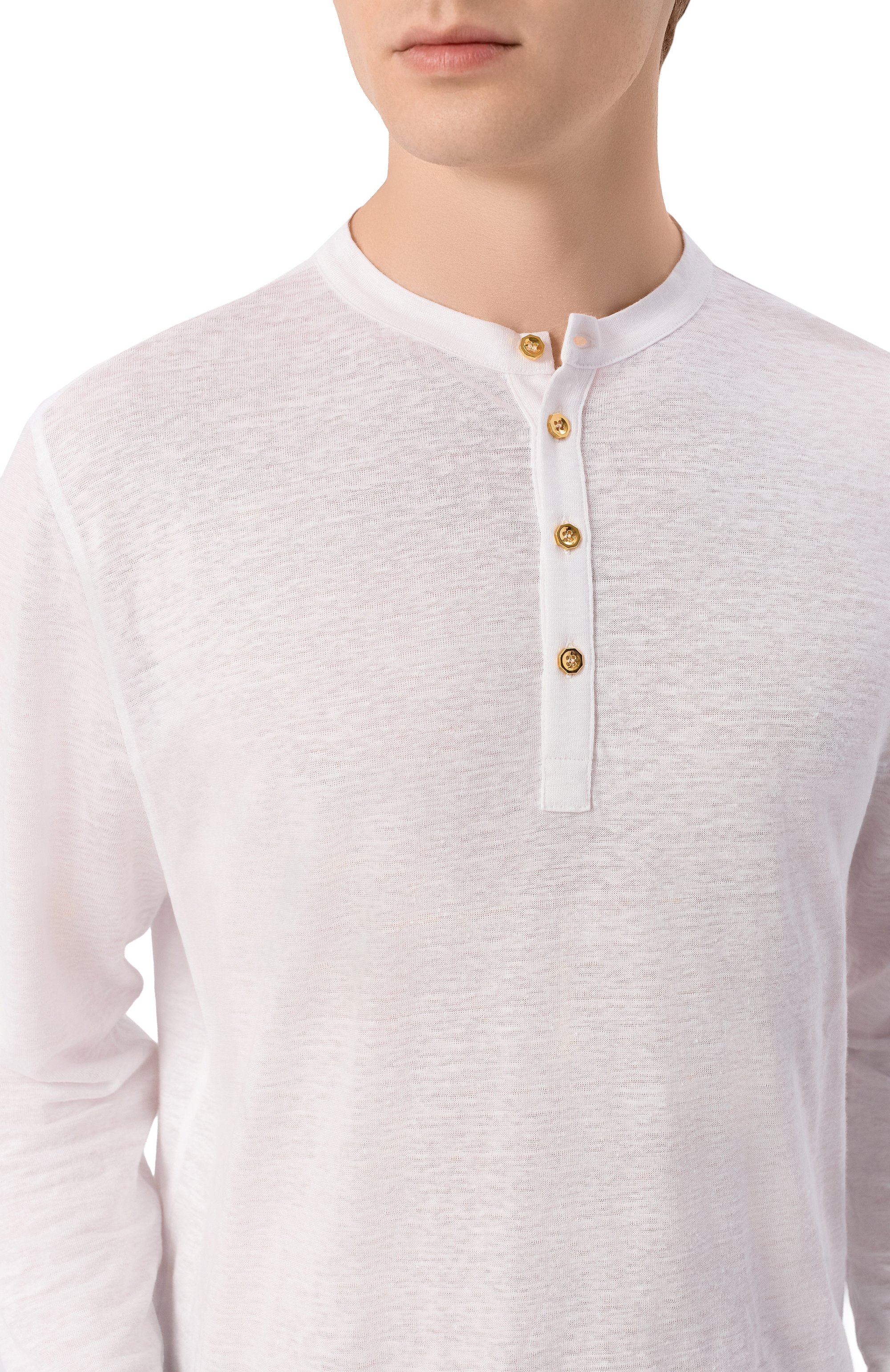 Льняной лонгслив-хенли STEFANO RICCI, арт. K919510S4B/T26205, фото 5