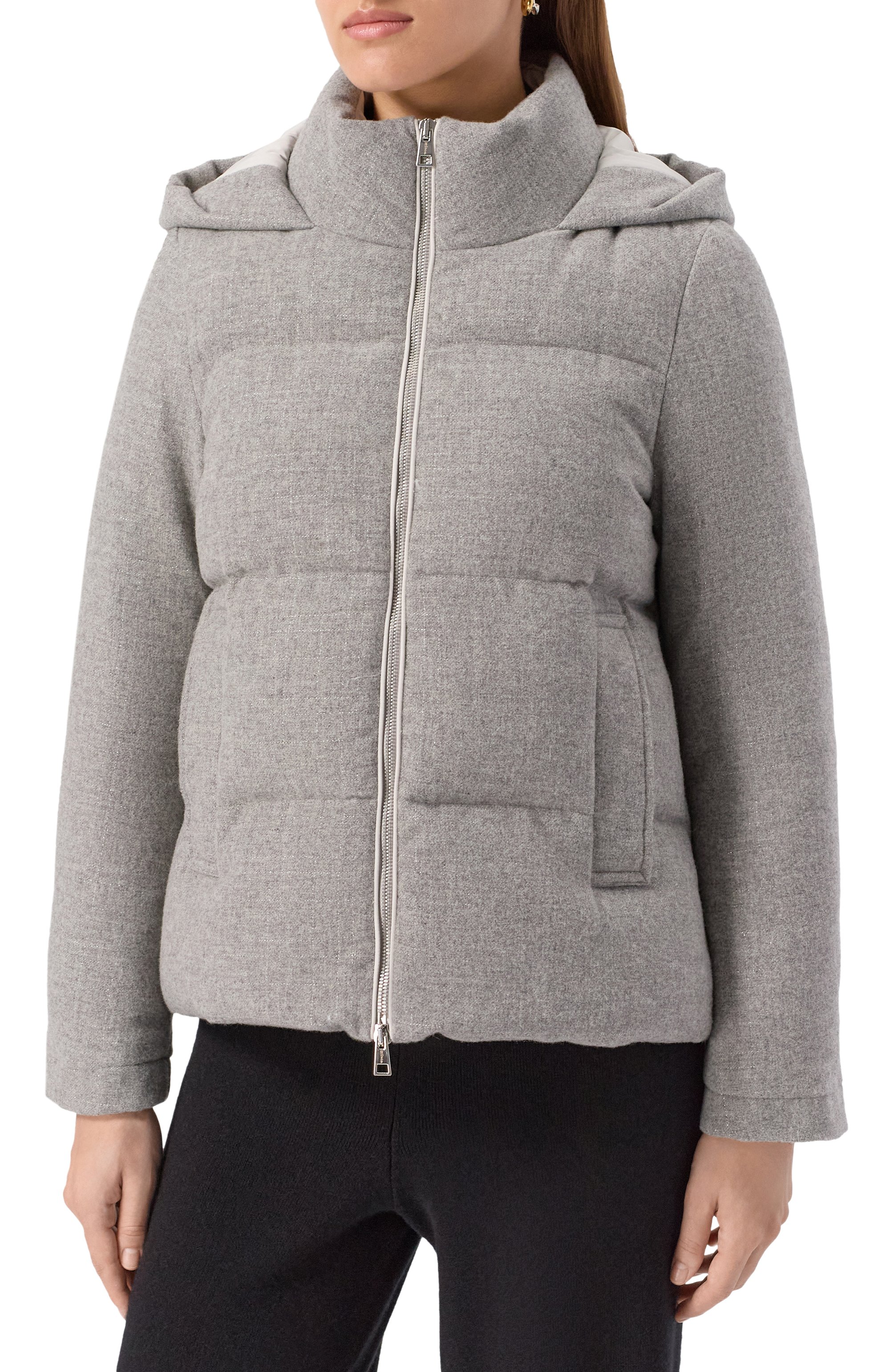 Пуховик из шерсти и кашемира KITON, арт. D54658K0553G01, фото 3