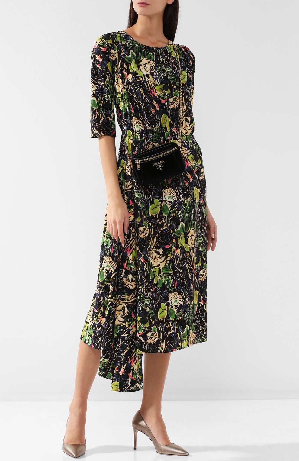 Туфли из металлизированной кожи на шпильке PRADA, арт. 1I834I-04C-F0E04-85, фото 2