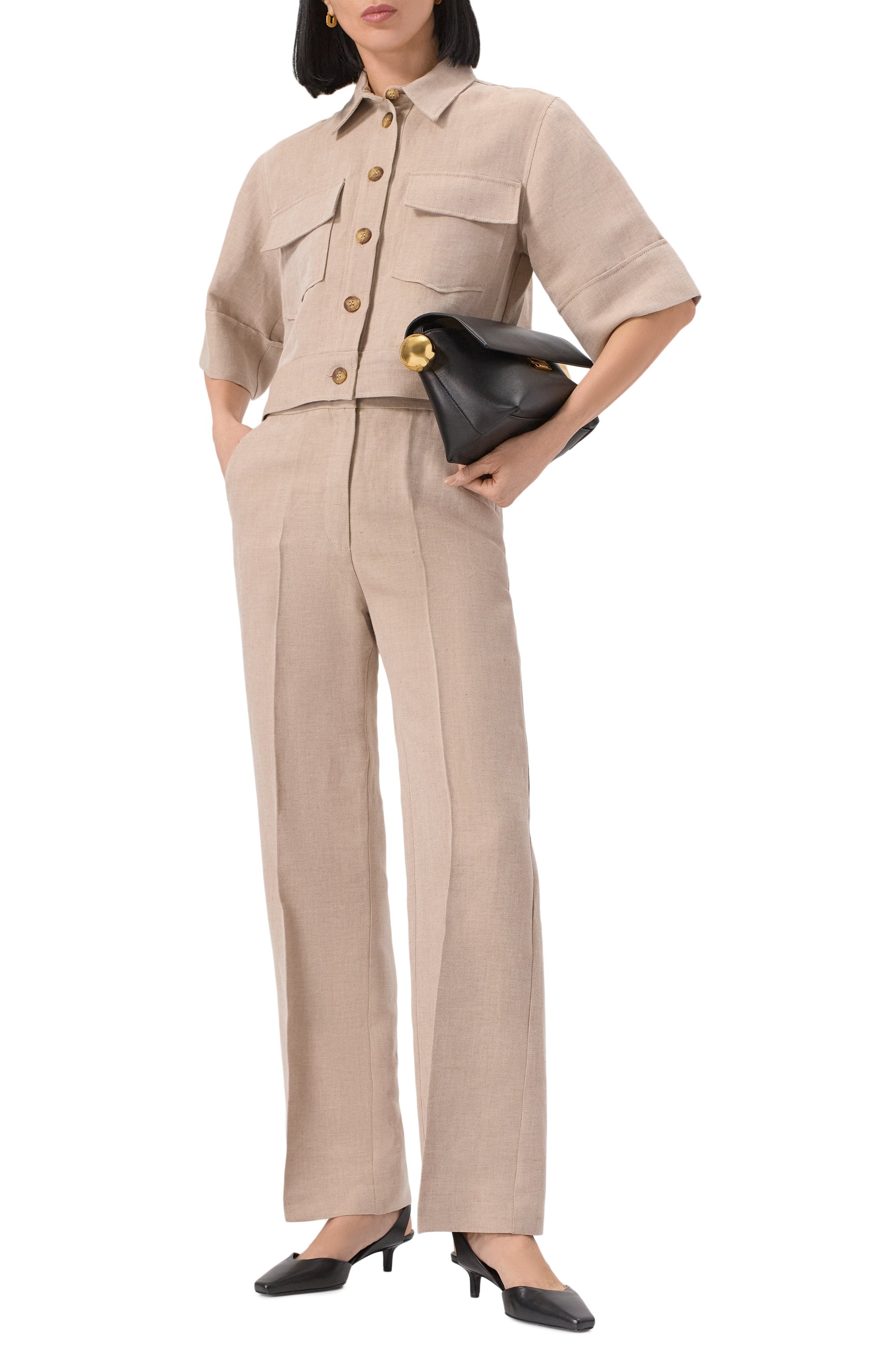 Брюки изо льна и хлопка BEATRICE .B, арт. 25FE1064CLI0, фото 2