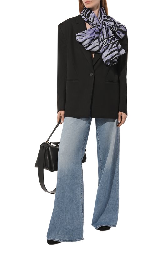 Палантин из кашемира и шелка Leonard Paris Фиолетовый, фото 2